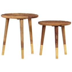 vidaXL Couchtische 2 Stk. Massivholz