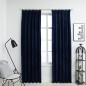 vidaXL Verdunkelungsvorhänge Haken 2 Stk. Samt Dunkelblau 140x175cm vidaXL Verdunkelungsvorhänge Haken 2 Stk. Samt Dunkelblau 140x175cm