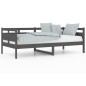 vidaXL Tagesbett Grau Massivholz Kiefer 90x190 cm