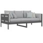 vidaXL Tagesbett Grau Massivholz Kiefer 90x190 cm