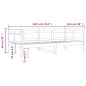 vidaXL Tagesbett Grau Massivholz Kiefer 90x190 cm