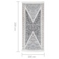 vidaXL Teppich Schwarz und Grau 100x200 cm Baumwolle vidaXL Teppich Schwarz und Grau 100x200 cm Baumwolle