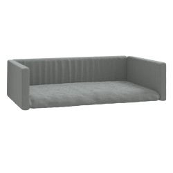 vidaXL Kofferraum-Hundebett Hellgrau 90x60 cm Leinenoptik