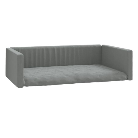 vidaXL Kofferraum-Hundebett Hellgrau 90x60 cm Leinenoptik