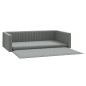 vidaXL Kofferraum-Hundebett Hellgrau 90x60 cm Leinenoptik vidaXL Kofferraum-Hundebett Hellgrau 90x60 cm Leinenoptik
