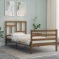 vidaXL Massivholzbett mit Kopfteil Honigbraun 100x200 cm vidaXL Massivholzbett mit Kopfteil Honigbraun 100x200 cm