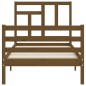 vidaXL Massivholzbett mit Kopfteil Honigbraun 100x200 cm vidaXL Massivholzbett mit Kopfteil Honigbraun 100x200 cm
