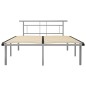 vidaXL Bettgestell Grau Metall 160x200 cm vidaXL Bettgestell Grau Metall 160x200 cm