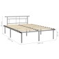 vidaXL Bettgestell Grau Metall 160x200 cm vidaXL Bettgestell Grau Metall 160x200 cm
