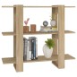vidaXL Bücherregal/Raumteiler Sonoma-Eiche 100×30×87 cm vidaXL Bücherregal/Raumteiler Sonoma-Eiche 100×30×87 cm