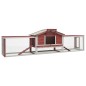 vidaXL Kaninchenstall Rot 310x70x87 cm Kiefer & Tanne Massivholz vidaXL Kaninchenstall Rot 310x70x87 cm Kiefer & Tanne Massivholz