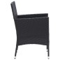 vidaXL Garten-Essstühle 4 Stk. Poly Rattan Schwarz vidaXL Garten-Essstühle 4 Stk. Poly Rattan Schwarz