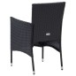 vidaXL Garten-Essstühle 4 Stk. Poly Rattan Schwarz vidaXL Garten-Essstühle 4 Stk. Poly Rattan Schwarz