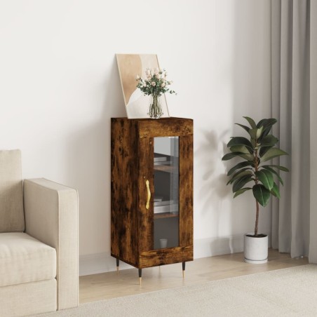 vidaXL Sideboard Räuchereiche 34,5x34x90 cm Holzwerkstoff
