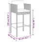vidaXL 7-tlg. Gartenbar-Set mit Kissen Grau Poly Rattan vidaXL 7-tlg. Gartenbar-Set mit Kissen Grau Poly Rattan