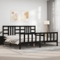 vidaXL Massivholzbett mit Kopfteil Schwarz 200x200 cm vidaXL Massivholzbett mit Kopfteil Schwarz 200x200 cm