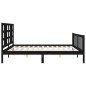 vidaXL Massivholzbett mit Kopfteil Schwarz 200x200 cm vidaXL Massivholzbett mit Kopfteil Schwarz 200x200 cm