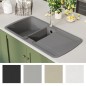 vidaXL Granitspüle Doppelbecken Grau vidaXL Granitspüle Doppelbecken Grau