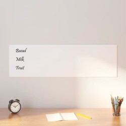 vidaXL Magnettafel Wandmontage Weiß 100x30 cm Hartglas