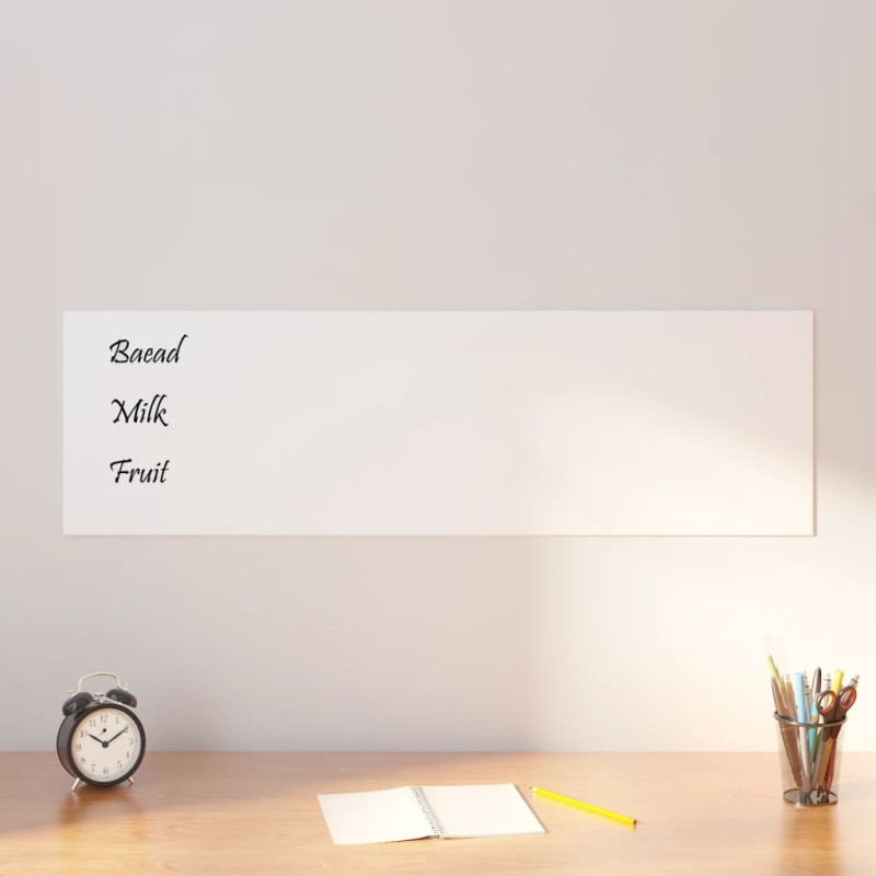 vidaXL Magnettafel Wandmontage Weiß 100x30 cm Hartglas vidaXL Magnettafel Wandmontage Weiß 100x30 cm Hartglas