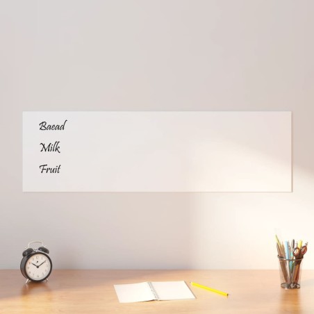 vidaXL Magnettafel Wandmontage Weiß 100x30 cm Hartglas