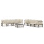 vidaXL 9-tlg. Garten-Lounge-Set mit Kissen Anthrazit Poly Rattan vidaXL 9-tlg. Garten-Lounge-Set mit Kissen Anthrazit Poly Rattan