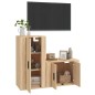 vidaXL 2-tlg. TV-Schrank-Set Sonoma-Eiche Holzwerkstoff vidaXL 2-tlg. TV-Schrank-Set Sonoma-Eiche Holzwerkstoff