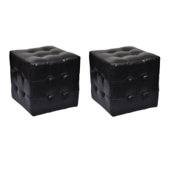 vidaXL Hocker Schwarz 