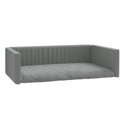 vidaXL Kofferraum-Hundebett Hellgrau 110x70 cm Leinenoptik