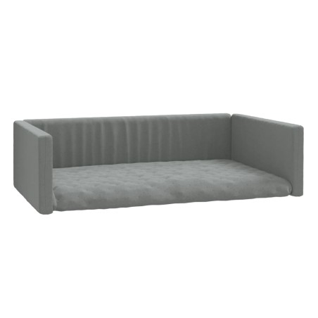 vidaXL Kofferraum-Hundebett Hellgrau 110x70 cm Leinenoptik