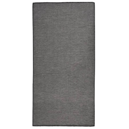vidaXL Outdoor-Teppich Flachgewebe 100x200 cm Grau