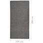 vidaXL Outdoor-Teppich Flachgewebe 100x200 cm Grau vidaXL Outdoor-Teppich Flachgewebe 100x200 cm Grau