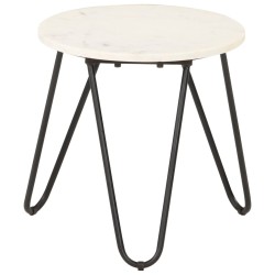 vidaXL Couchtisch Weiß 40×40×40 cm Echtstein in Marmoroptik