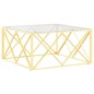 vidaXL Couchtisch 80x80x40 cm Edelstahl und Glas vidaXL Couchtisch 80x80x40 cm Edelstahl und Glas