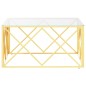 vidaXL Couchtisch 80x80x40 cm Edelstahl und Glas vidaXL Couchtisch 80x80x40 cm Edelstahl und Glas