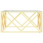 vidaXL Couchtisch 80x80x40 cm Edelstahl und Glas vidaXL Couchtisch 80x80x40 cm Edelstahl und Glas