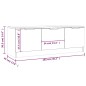 vidaXL TV-Schrank Betongrau 102x35x36,5 cm Holzwerkstoff vidaXL TV-Schrank Betongrau 102x35x36,5 cm Holzwerkstoff