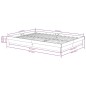 vidaXL Massivholzbett Grau 135x190 cm vidaXL Massivholzbett Grau 135x190 cm