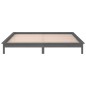 vidaXL Massivholzbett mit LEDs Grau 160x200 cm vidaXL Massivholzbett mit LEDs Grau 160x200 cm
