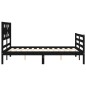 vidaXL Massivholzbett mit Kopfteil Schwarz 120x200 cm vidaXL Massivholzbett mit Kopfteil Schwarz 120x200 cm
