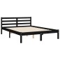 vidaXL Massivholzbett mit Kopfteil Schwarz 120x200 cm vidaXL Massivholzbett mit Kopfteil Schwarz 120x200 cm