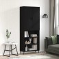 Highboard Schwarz 69,5x34x180 cm Holzwerkstoff Highboard Schwarz 69,5x34x180 cm Holzwerkstoff
