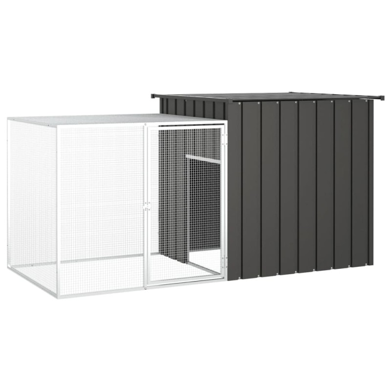 vidaXL Hühnerkäfig Anthrazit 200x91x100 cm Verzinkter Stahl vidaXL Hühnerkäfig Anthrazit 200x91x100 cm Verzinkter Stahl