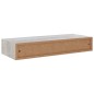 vidaXL Wand-Schubladenregal Betongrau 60x23,5x10 cm MDF vidaXL Wand-Schubladenregal Betongrau 60x23,5x10 cm MDF