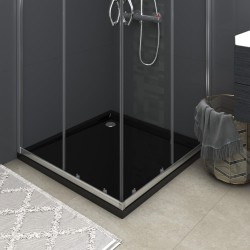 vidaXL Duschtasse ABS Quadratisch Schwarz 80x80 cm 