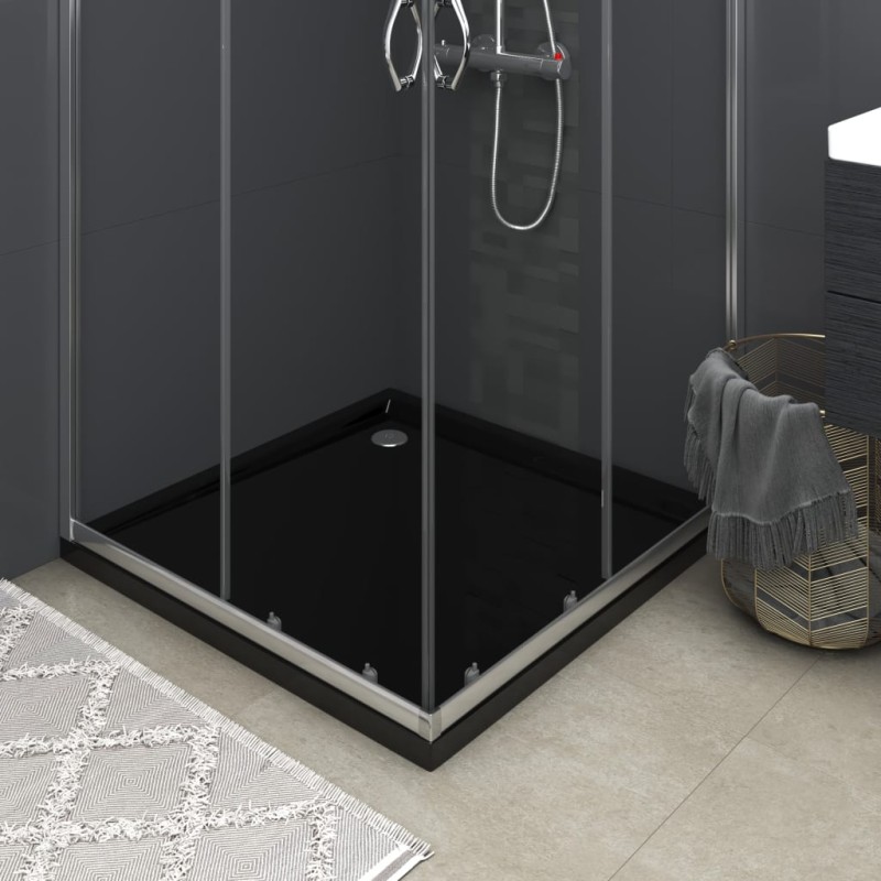 vidaXL Duschtasse ABS Quadratisch Schwarz 80x80 cm vidaXL Duschtasse ABS Quadratisch Schwarz 80x80 cm
