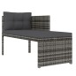 4-tlg. Garten-Essgruppe mit Kissen Grau Poly Rattan 4-tlg. Garten-Essgruppe mit Kissen Grau Poly Rattan