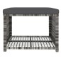 4-tlg. Garten-Essgruppe mit Kissen Grau Poly Rattan 4-tlg. Garten-Essgruppe mit Kissen Grau Poly Rattan