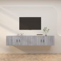 vidaXL TV-Wandschränke 2 Stk. Grau Sonoma 100x34,5x40 cm vidaXL TV-Wandschränke 2 Stk. Grau Sonoma 100x34,5x40 cm