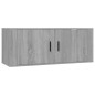 vidaXL TV-Wandschränke 2 Stk. Grau Sonoma 100x34,5x40 cm vidaXL TV-Wandschränke 2 Stk. Grau Sonoma 100x34,5x40 cm